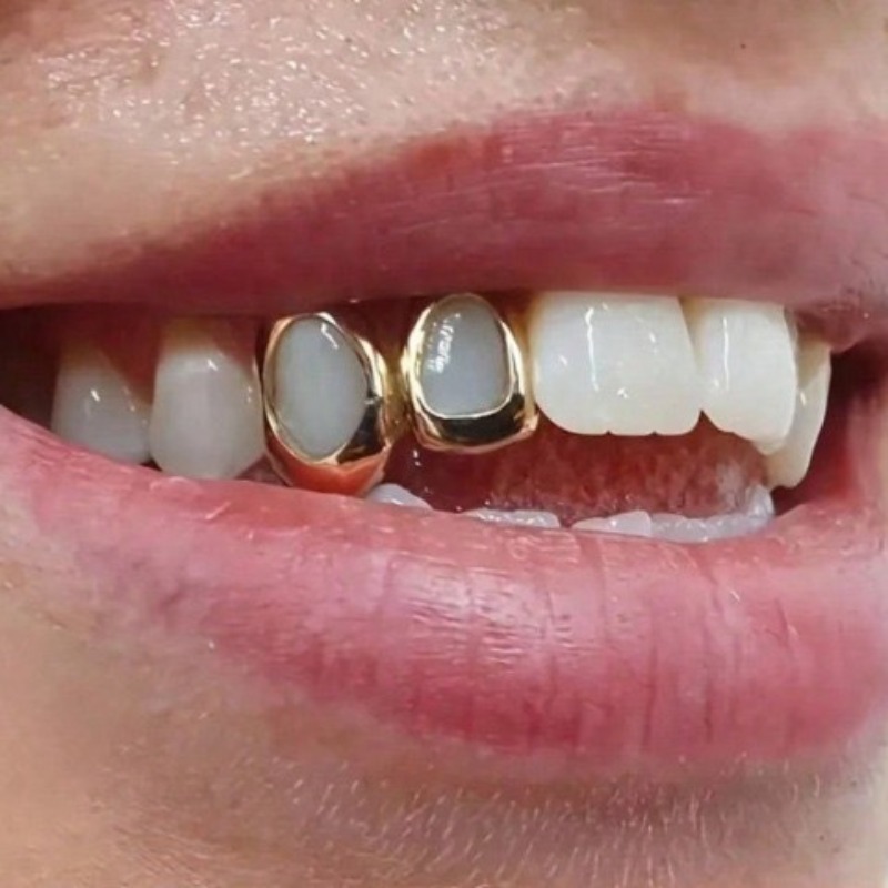 남녀공용 골든 그릴즈 치아 장식 세트, 구리에 지르콘을 - Body Jewelry Sale 리뷰 및 가격