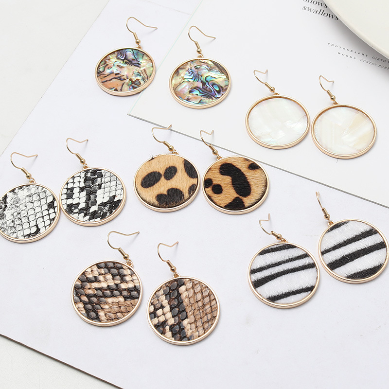 큰 원형 전복 껍질 모양 종이 곡선 기하학적 댕글 귀걸 - Body Jewelry Brands 리뷰 및 가격