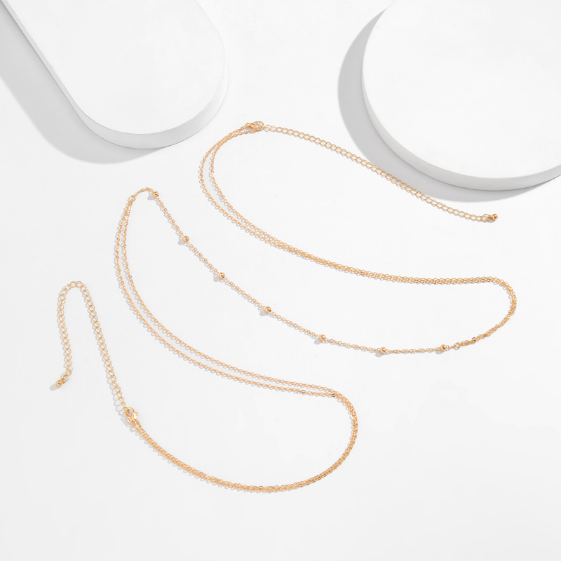 심플한 크로스 체스트 브레스트 벨리 바디 체인 목걸이  - Body Jewelry Chains 리뷰 및 가격
