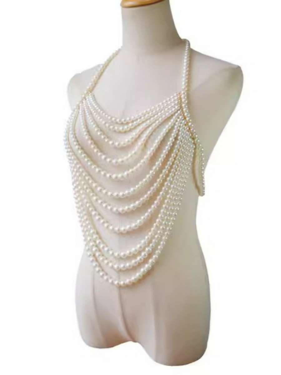 섹시한 멀티 레이어 진주 목걸이 크로스보더 주얼리 여성 - Body Jewelry Brands 리뷰 및 가격