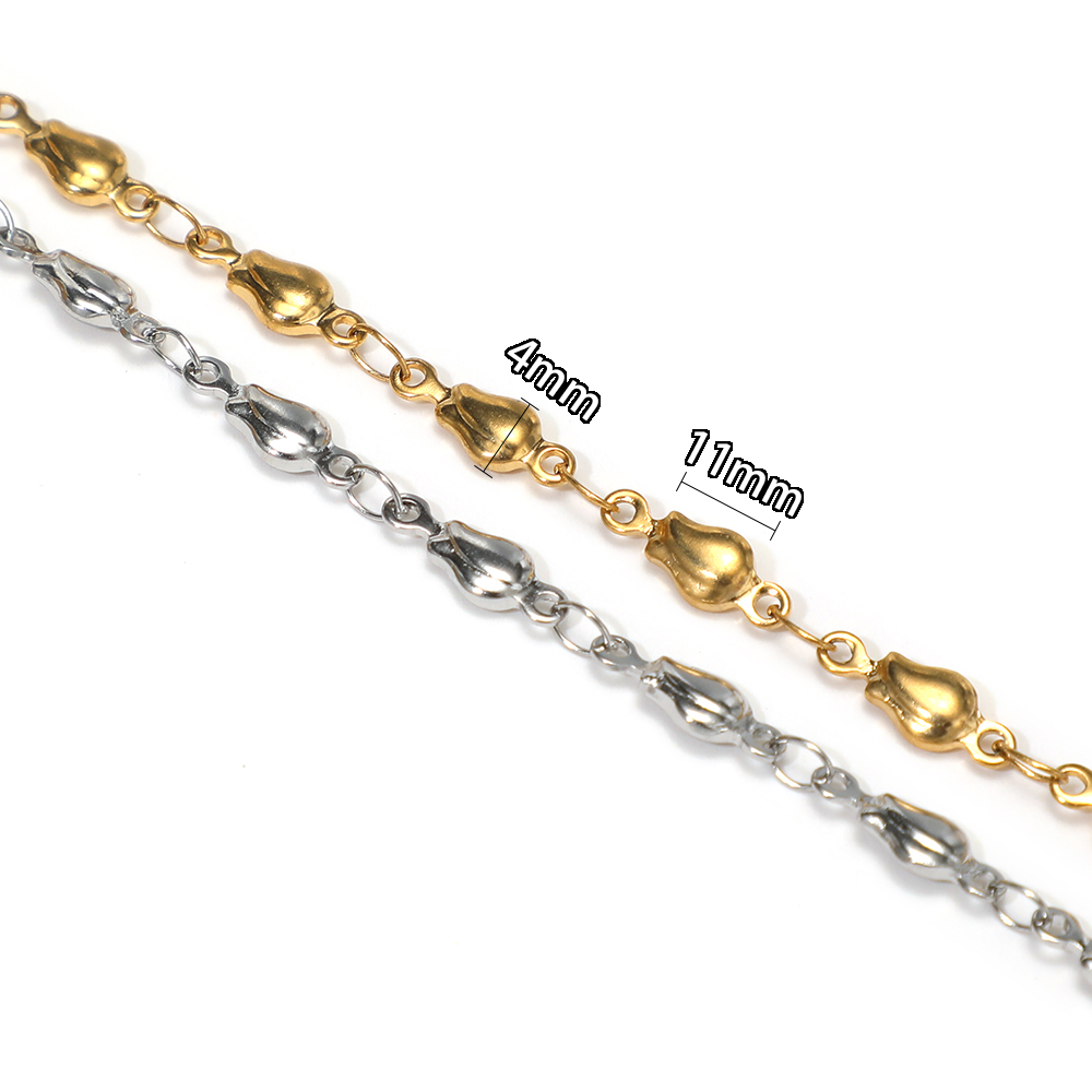 DIY 쥬얼리 제작용 1미터 스테인리스 스틸 꽃 비즈  - Body Jewelry Chains 리뷰 및 가격