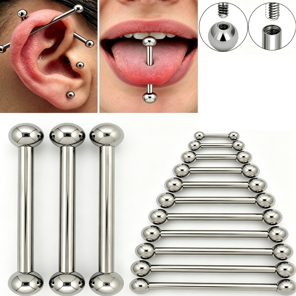 14G 16G G23 티타늄 스트레이트 바벨 혀/젖꼭지 - Tongue Barbell Straight 리뷰 및 가격
