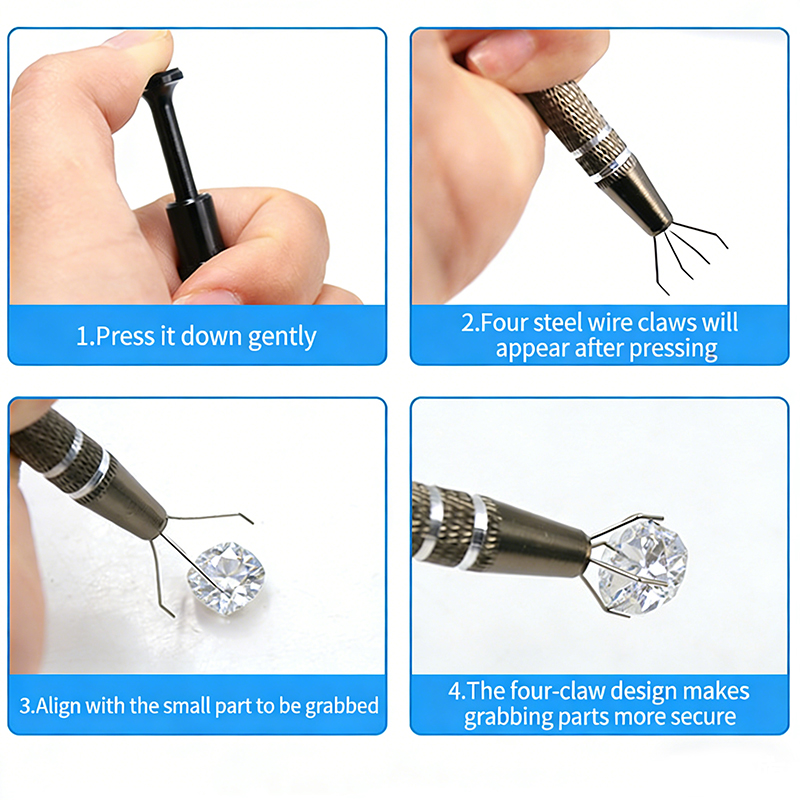 1개 보석 픽업 도구 지르콘 스톤 발톱 모양 핀셋 시드 - Body Jewelry Holder 리뷰 및 가격